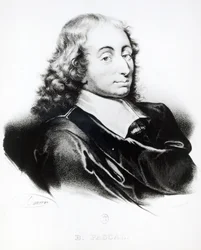 Porträtt av Blaise Pascal (1623-62) graverad av Francois Seraphin Delpech (1778-1825)