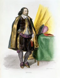 Porträtt av Blaise Pascal - i "" Den franske Plutarchen"", av Mennechet