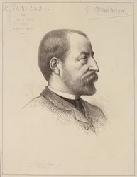 Porträtt av Camille Saint-Saens (1835-1921)