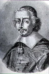 Porträtt av kardinal Mazarin (1602-61) (gravyr)