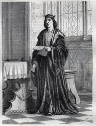 Porträtt av kardinal Pietro Carafa eller Caraffa eller John Peter Caraffa framtida påve Paul IV (Paolo IV 1476-1559) Gravyr i "" Påvarnas historia (...) Drottningens kung och kejsares brott genom århundradena" av Maurice Lachatre