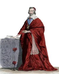 Porträtt av kardinal Richelieu (Armand Jean du Plessis) (1585-1642), fransk präst, adelsman och statsman.