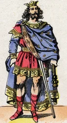 Porträtt av Caribert, Frankernas kung (561-567).