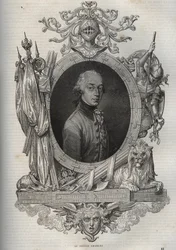 Porträtt av Karl av Österrike-Teschen (1771-1847) (ärkehertig Karl av Österrike), ärkehertig av Österrike, hertig av Teschen - ärkehertig Karl, hertig av Teschen - ur ”Nya nationella encyklopedin” av Maurice La Charest