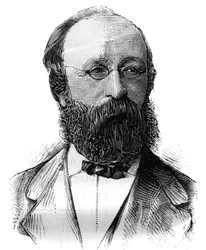 Porträtt av Charles Demole (1828-1908), fransk politiker. Gravyr i ""The Illustrated World"", 16 januari
