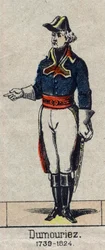 Porträtt av Charles Francois Dumouriez, general-in-chief för den norra armén 1792 (1739-1823)”.Bild av Epinal från slutet av 1800-talet.
