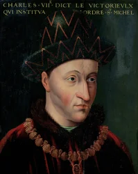 Porträtt av Karl VII (1403-61)