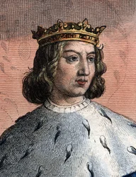 Porträtt av Karl V av Frankrike, kallad den vise (1338-1380), kung av Frankrike.