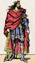 Porträtt av Childeric II, Frankernas kung från 670 till 673.