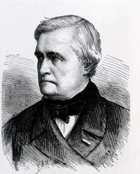 Porträtt av Claude Pouillet, fransk fysiker (1790 - 1868) - i "" Album de la Science; berömda vetenskapsmän; Stora upptäckter””” 1896.