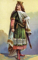 Porträtt av Clotaire (Clothaire) III, frankernas kung (652-673).