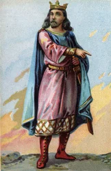 Porträtt av Clotaire (Clothaire) II, frankernas kung (584-629).