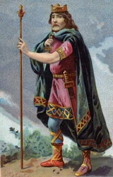 Porträtt av Clotaire (Clothaire) I, Frankernas kung av 511a 561).