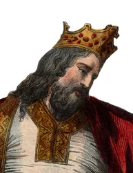 Porträtt av Clovis I (466-511), kung av frankerna.