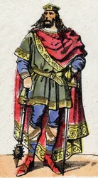 Porträtt av Clovis I (v. 466 - 511), kung av frankerna.