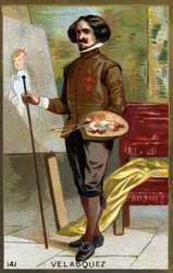 Porträtt av Diego Rodriguez de Silva y Velazquez dit Diego Velasquez (1599-1660). Kromolitografi från slutet av 1800-talet.