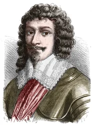 Porträtt av hertig Henrik II av Montmorency (Montmorenci) (1595-1632) Gravyr från slutet av 1800-talet