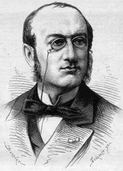 Porträtt av Edme Albert Gigot (1835-1913), fransk polisprefekt. Gravyr i "" Le Monde Illustré"" nr 1104 av 25 maj 1878.