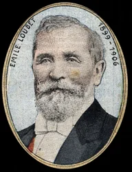 Porträtt av Emile Loubet (1836-1929), Frankrikes president.
