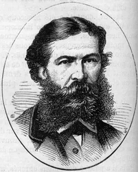 Porträtt av Ernest Antoine Auguste Hebert (1817-1908), fransk målare. Gravyr i "" Le Monde Illustré"" nr 890 av 2 maj 1874.