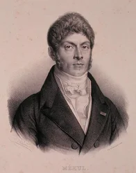 Porträtt av Etienne-Nicolas Mehul (1763-1817) (lito)