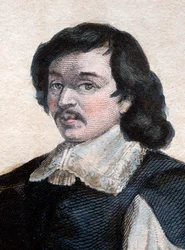 Porträtt av Eustache Le Sueur eller Lesueur (1617-1655), fransk målare.