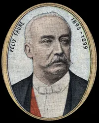 Porträtt av Felix Faure (1841-1899), industriman och politiker, moderat republikan, han blev republikens president från 1895 till 1899.