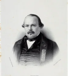 Porträtt av Francois Auguste Perrinon (1812-1861), Martinique deputerade Gravyr av 1800-talets Chartres, Musee des Beaux Arts