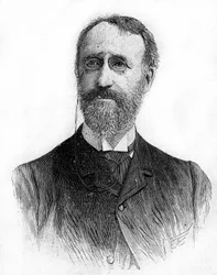 Porträtt av Francois Clement Theodore Dubois (1837 - 1924), fransk kompositör.