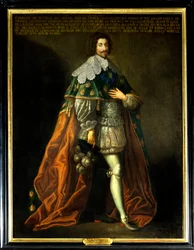 Porträtt av Francois de Bethune, hertig av Orval (1598-1678) till och med av Frankrike, son till Maximilian av Bethune, hertig av Sully (1559-1641). Anonym målning från 1600-talet. Olja på duk. Obligatoriskt omnämnande: Sully sur Loire, Chateau de Sully - 