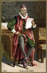 Porträtt av François de Malherbe (1555-1628). 1800-talets kromolitografi.