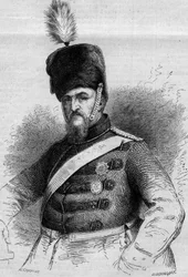 Porträtt av Fredrik VII (1808-1863), kung av Danmark. Gravyr i "" Le Monde Illustré"" nr 346 av 28 november 1863.