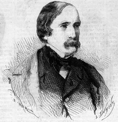Porträtt av den franska senatorn lekmän, kejserlig kommissionär vid annekteringen av Savoie till Frankrike den 14 juni 1860. Gravyr i "" Le Monde Illustré"" nr 168 den 30 juni