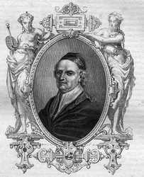 Porträtt av Gaspard Contarini (1483-1542) kardinal och legat av påven Paul III vid riksdagen i Regensburg. Gravyr i "" Påvarnas historia (...) Drottningkungens och kejsarnas brott genom århundradena" av Maurice Lachatre