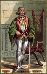 Porträtt av Gaston de Foix (1489-1512). Kromolitografi från slutet av 1800-talet.