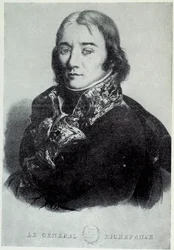 Porträtt av general Antoine Richepance (eller Richepanse) (1770-1803), till förmån för slaveri. Tryck från 1800-talets Chartres, Musee des Beaux Arts