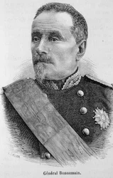 Porträtt av general Bonnemain - i "" Frankrikes historia"" av Henri Martin
