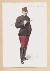 Porträtt av general Jacques Duchesne (1837-1918) (gravyr)