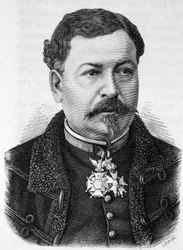 Porträtt av general Jean Auguste Margueritte (1823 - 1870, död i slaget vid Sedan), far till Paul och Victor Margueritte - i "" L