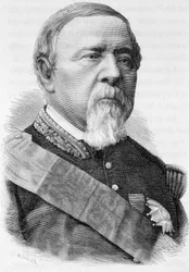 Porträtt av general Ladmirault - i "" Frankrikes historia"" av Henri Martin