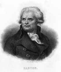 Porträtt av George Jacques Danton (1759 - 1794) - i "" Revolution francaise"" av Thiers. 1800-talet