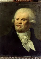 Porträtt av Georges Jacques Danton (1759 - 1794). Anonym målning av den franska skolan. Musée Carnavalet, Paris.