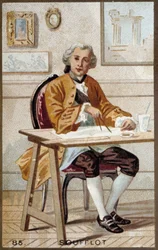 Porträtt av Germain Soufflot (1713-1780), fransk arkitekt.