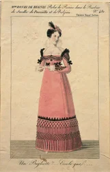Porträtt av Giuseppina Ronzi de Begnis i rollen som Rosina i "Barberaren i Sevilla" av Gioachino Rossini;