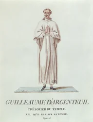Porträtt av Guillaume dArgenteuil, tempelskattmästare, avbildat på hans grav, 1786 (wc på papper)