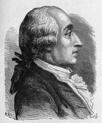 Porträtt av Jacques Alexandre César Charles (1746 - 1823), fransk fysiker - i "" Album of Science; berömda vetenskapsmän; Stora upptäckter””” 1896.