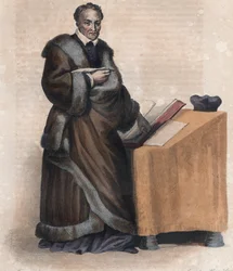 Porträtt av Jacques Amyot (1513-1593), fransk biskop, författare och översättare.