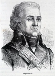 Porträtt av Jacques François Coquille dit Dugommier, fransk general (1738 -1794) - i "" L