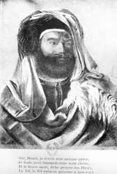 Porträtt av Jean-Francois Champollion (1790-1832) i orientalisk kostym