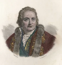 Porträtt av Jean Antoine (Jean - Antoine) Chaptal, greve av Chanteloup (1756-1832), fransk kemist och politiker. I "" Porträtt av användbara män""